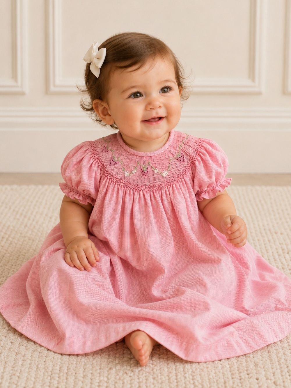 Beautiful Vintage Smocked Bishop Dress